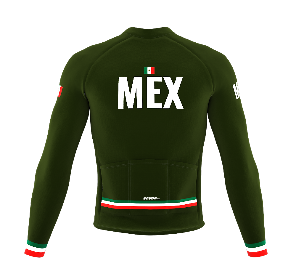ScudoPro Pro Thermal Long Sleeve Cycling Jersey Country CODE Mexico Green | Men and Women