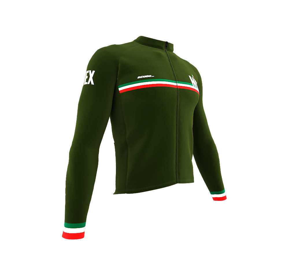 ScudoPro Pro Thermal Long Sleeve Cycling Jersey Country CODE Mexico Green | Men and Women