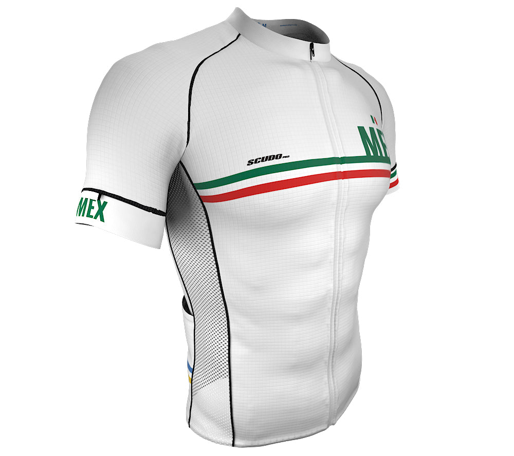Mexico White CODE Short Sleeve Cycling PRO Jersey for Men and Women