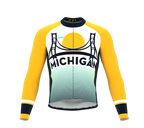 ScudoPro Pro Thermal Long Sleeve Cycling Jersey Michigan USA state Icon landmark identity  | Men and Women