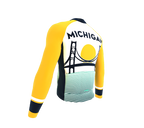ScudoPro Pro Thermal Long Sleeve Cycling Jersey Michigan USA state Icon landmark identity  | Men and Women