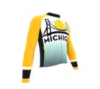 ScudoPro Pro Thermal Long Sleeve Cycling Jersey Michigan USA state Icon landmark identity  | Men and Women
