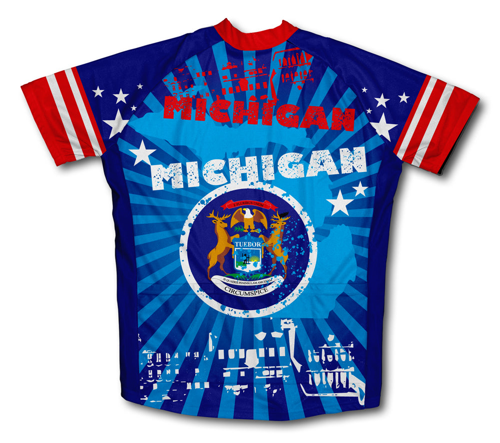 Michigan Short Sleeve Cycling Jersey for Men and Women