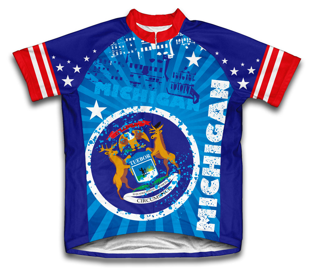 Michigan Short Sleeve Cycling Jersey for Men and Women
