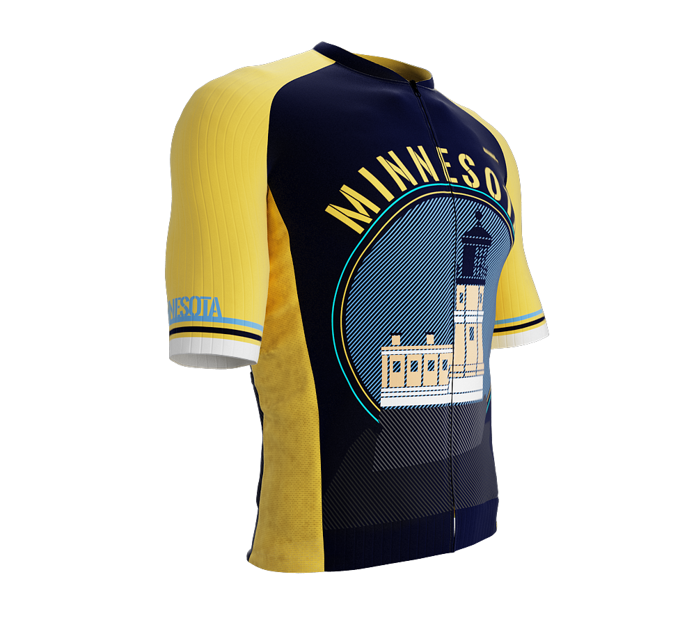 ScudoPro Pro-Elite Short Sleeve Cycling Jersey Minnesota USA State Icon landmark symbol identity  | Men and Women