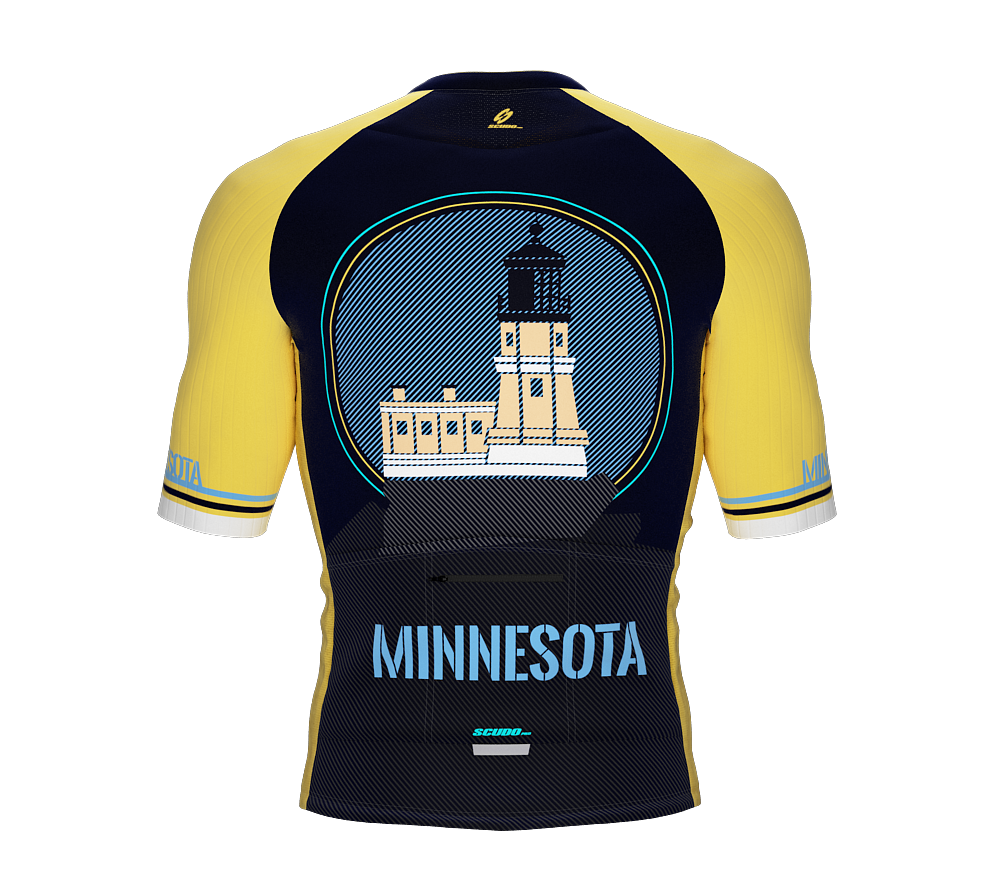 ScudoPro Pro-Elite Short Sleeve Cycling Jersey Minnesota USA State Icon landmark symbol identity  | Men and Women