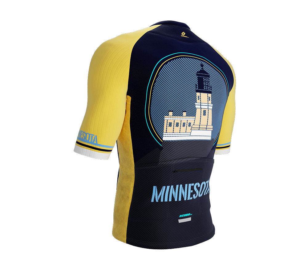 ScudoPro Pro-Elite Short Sleeve Cycling Jersey Minnesota USA State Icon landmark symbol identity  | Men and Women