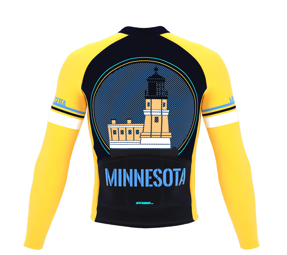 ScudoPro Pro Thermal Long Sleeve Cycling Jersey Minnesota USA state Icon landmark identity  | Men and Women