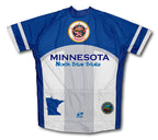 Minnesota Flag Short Sleeve Cycling Jersey for Men and Women