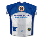 Minnesota Flag Short Sleeve Cycling Jersey for Men and Women