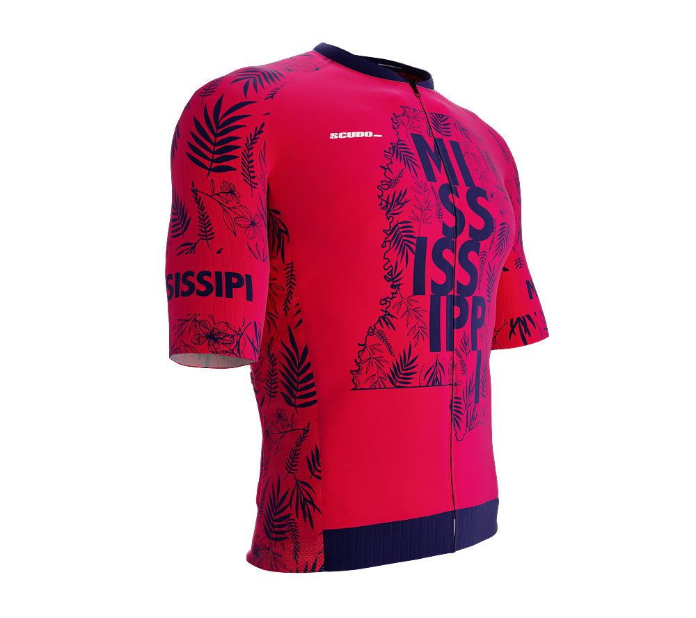 ScudoPro Pro-Elite Short Sleeve Cycling Jersey Misisipi USA State Icon landmark symbol identity  | Men and Women