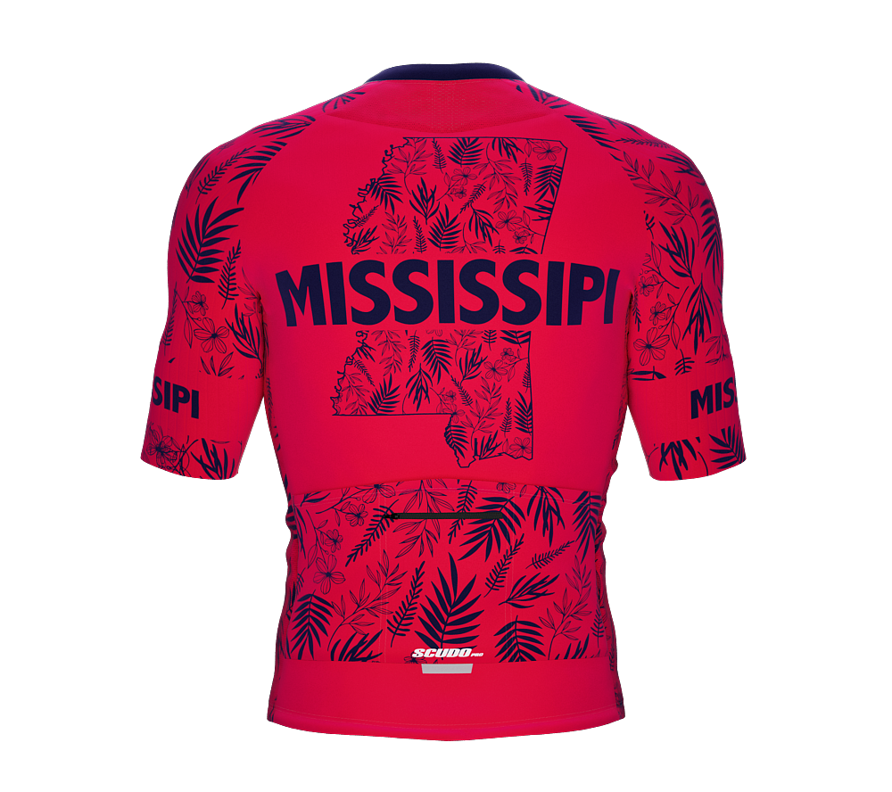 ScudoPro Pro-Elite Short Sleeve Cycling Jersey Misisipi USA State Icon landmark symbol identity  | Men and Women