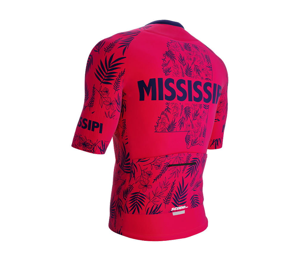 ScudoPro Pro-Elite Short Sleeve Cycling Jersey Misisipi USA State Icon landmark symbol identity  | Men and Women