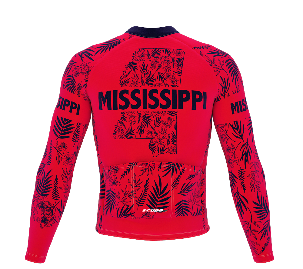 ScudoPro Pro Thermal Long Sleeve Cycling Jersey Mississippi USA state Icon landmark identity  | Men and Women