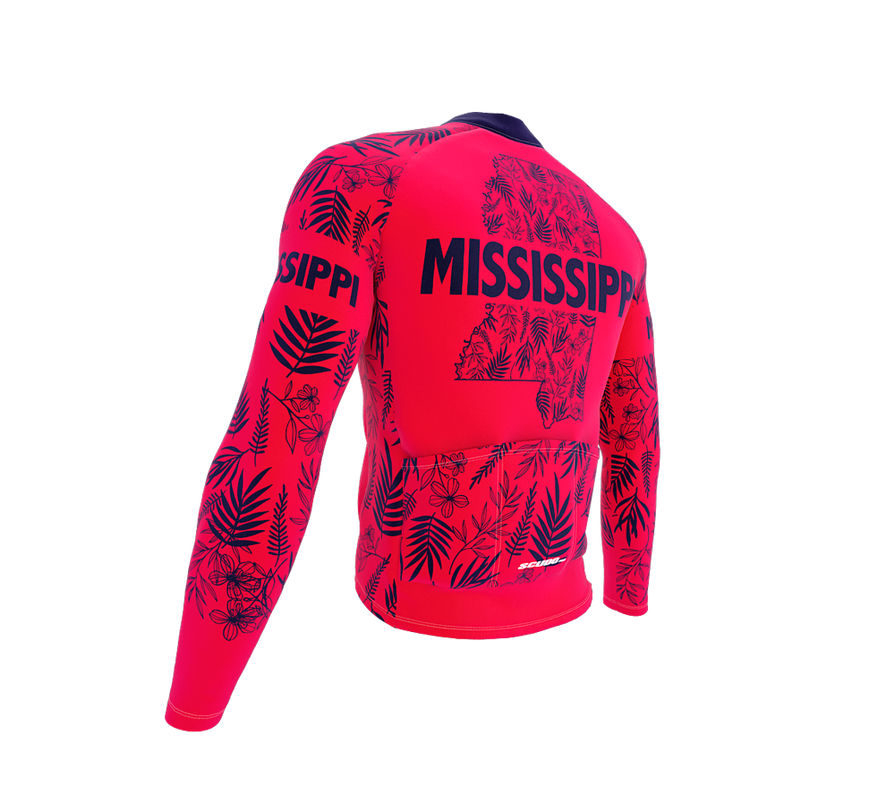 ScudoPro Pro Thermal Long Sleeve Cycling Jersey Mississippi USA state Icon landmark identity  | Men and Women