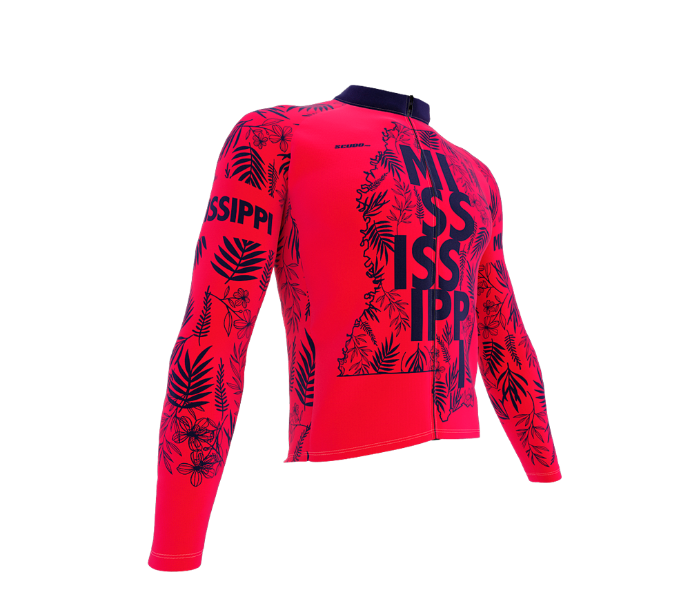 ScudoPro Pro Thermal Long Sleeve Cycling Jersey Mississippi USA state Icon landmark identity  | Men and Women