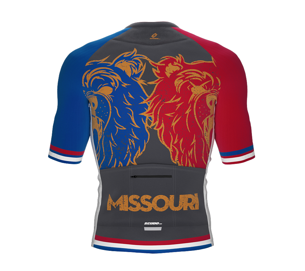 ScudoPro Pro-Elite Short Sleeve Cycling Jersey Misuri USA State Icon landmark symbol identity  | Men and Women