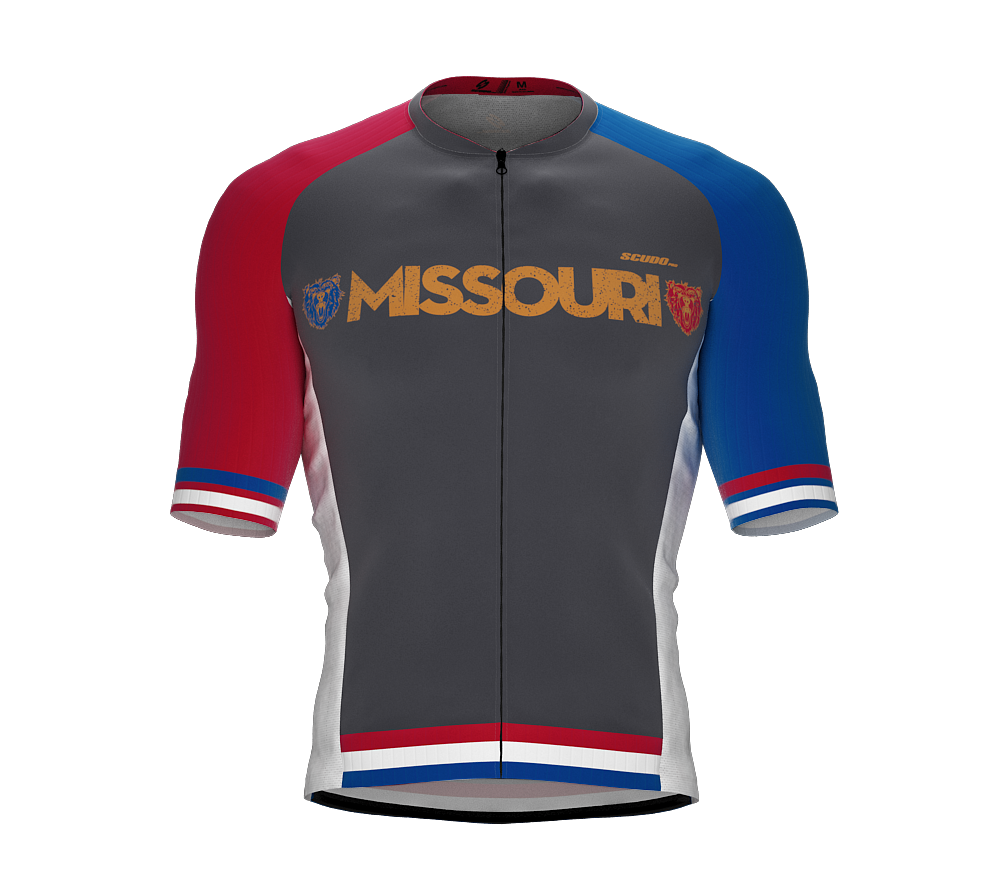ScudoPro Pro-Elite Short Sleeve Cycling Jersey Misuri USA State Icon landmark symbol identity  | Men and Women