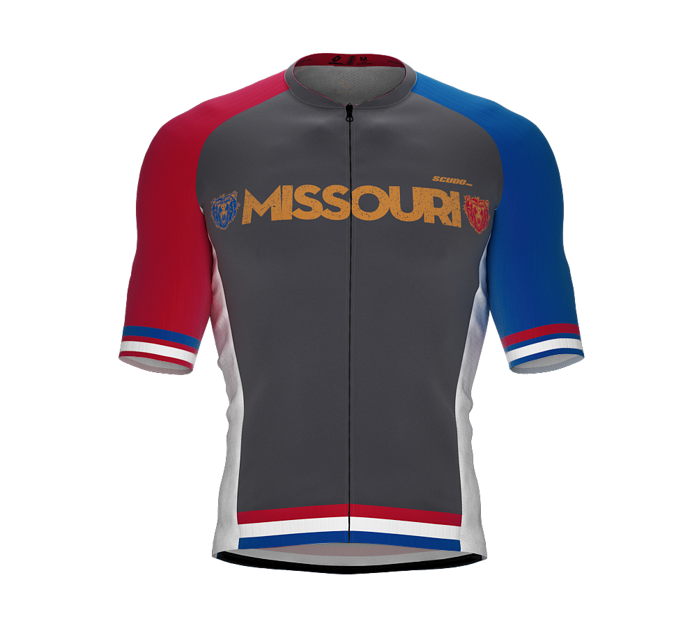 ScudoPro Pro-Elite Short Sleeve Cycling Jersey Misuri USA State Icon landmark symbol identity  | Men and Women