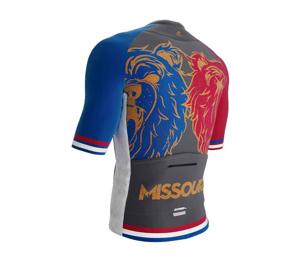 ScudoPro Pro-Elite Short Sleeve Cycling Jersey Misuri USA State Icon landmark symbol identity  | Men and Women