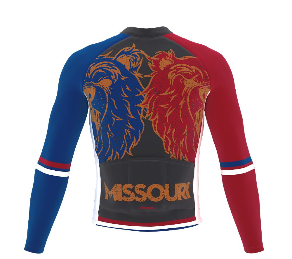 ScudoPro Pro Thermal Long Sleeve Cycling Jersey Missouri USA state Icon landmark identity  | Men and Women