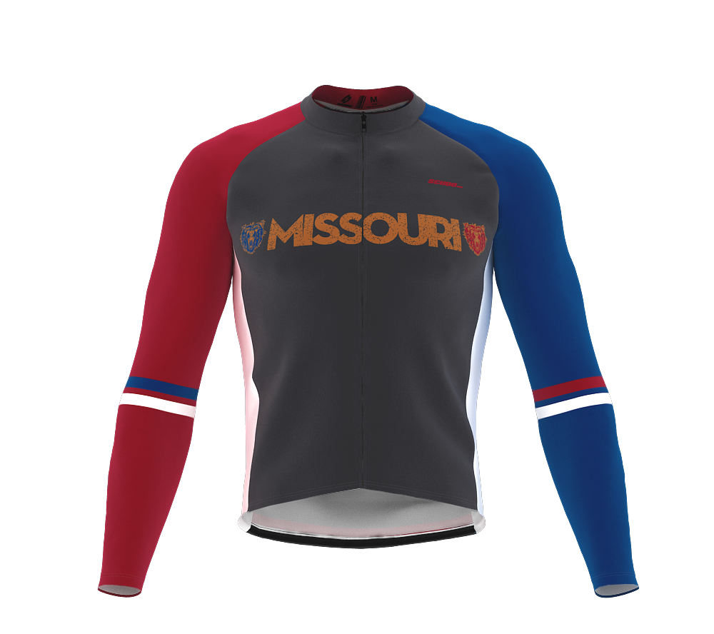 ScudoPro Pro Thermal Long Sleeve Cycling Jersey Missouri USA state Icon landmark identity  | Men and Women