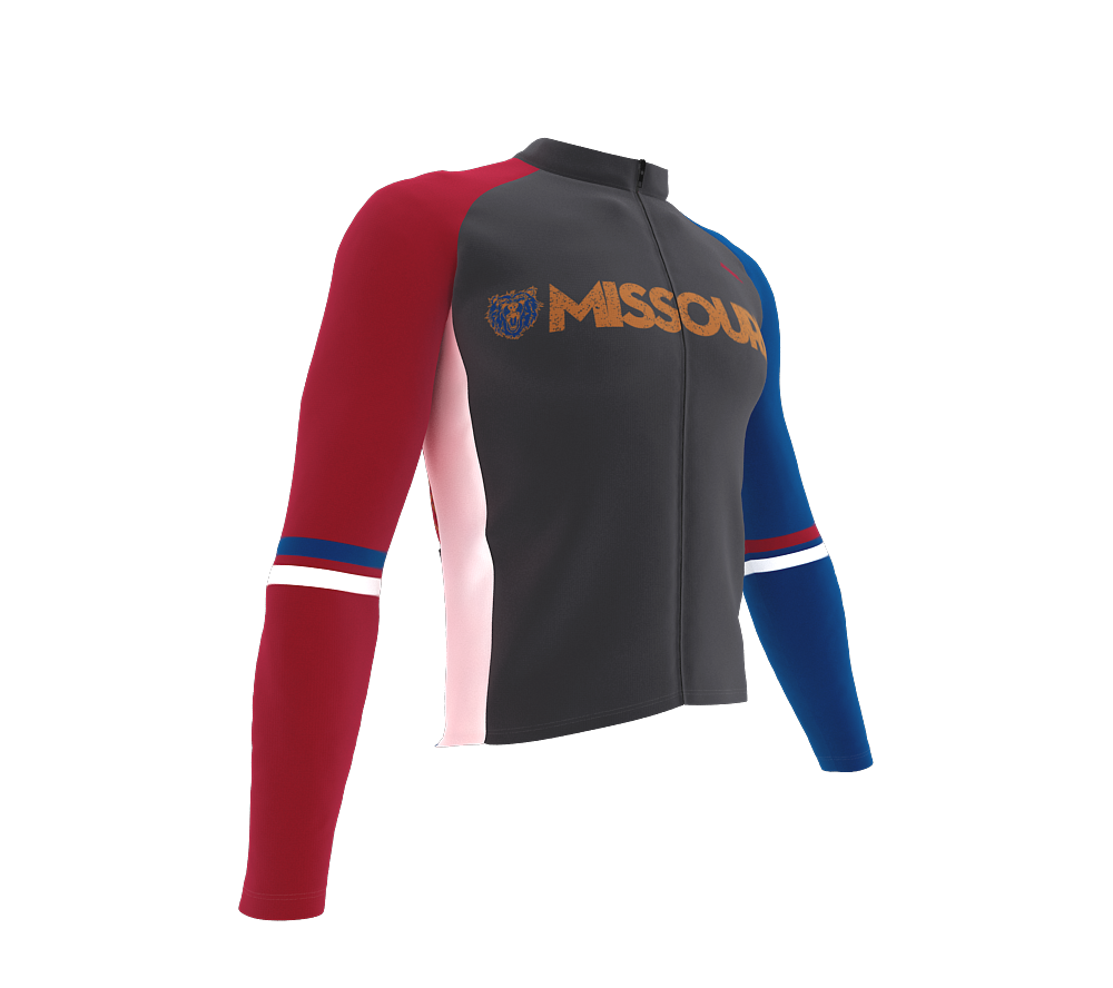 ScudoPro Pro Thermal Long Sleeve Cycling Jersey Missouri USA state Icon landmark identity  | Men and Women