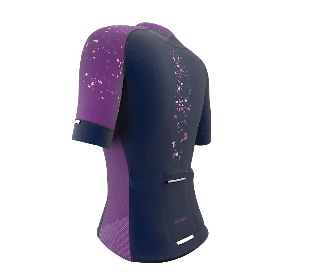 Mode On Purple Short Sleeve Cycling PRO Jersey