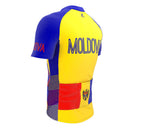 Moldova  Full Zipper Bike Short Sleeve Cycling Jersey