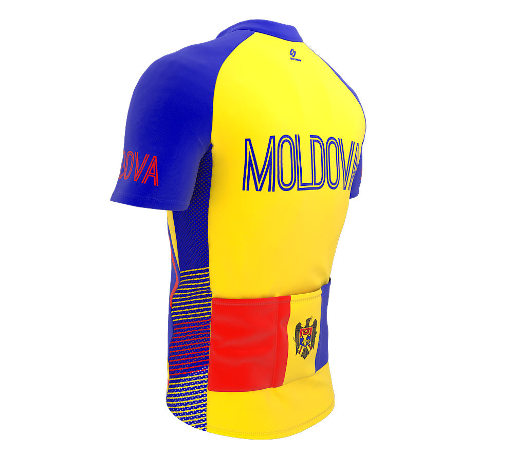 Moldova  Full Zipper Bike Short Sleeve Cycling Jersey