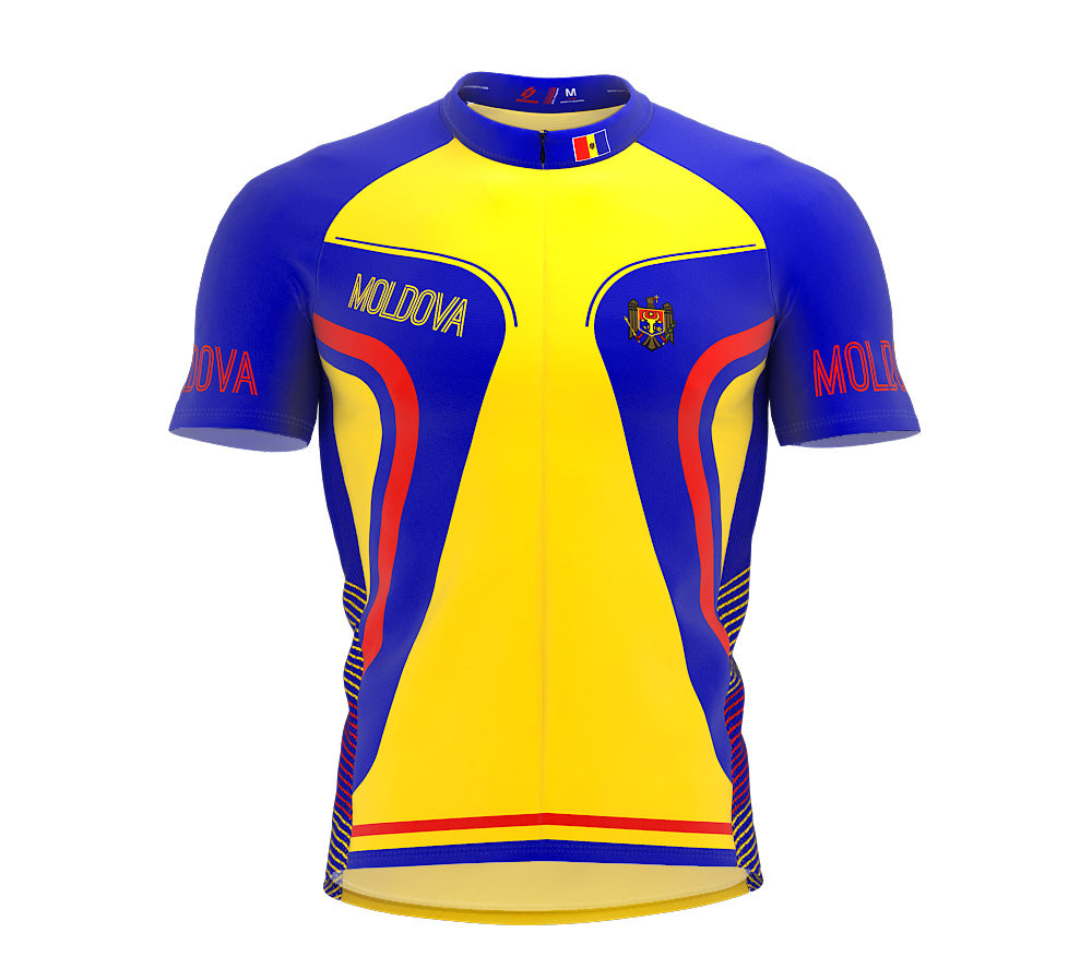 Moldova  Full Zipper Bike Short Sleeve Cycling Jersey