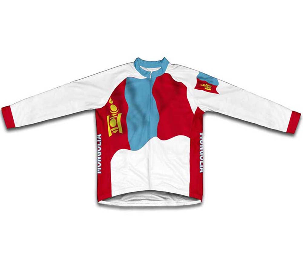 Mongolia Flag Winter Thermal Cycling Jersey
