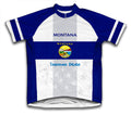 Montana Flag Short Sleeve Cycling Jersey for Men and Women