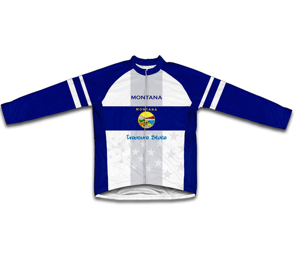 Montana Flag Winter Thermal Cycling Jersey