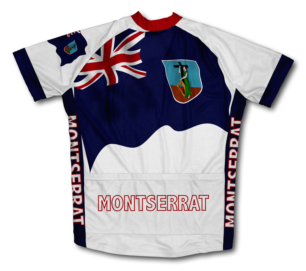 Montserrat Flag Cycling Jersey for Men and Women