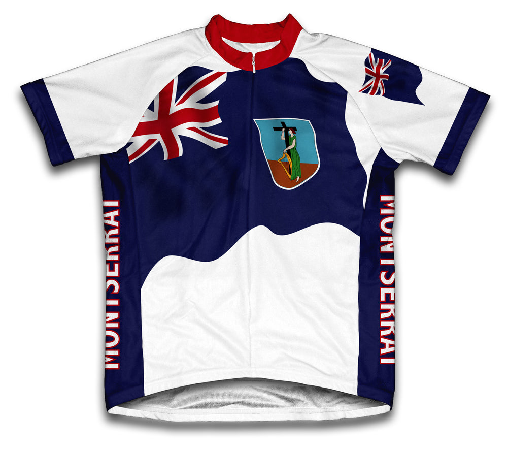 Montserrat Flag Cycling Jersey for Men and Women