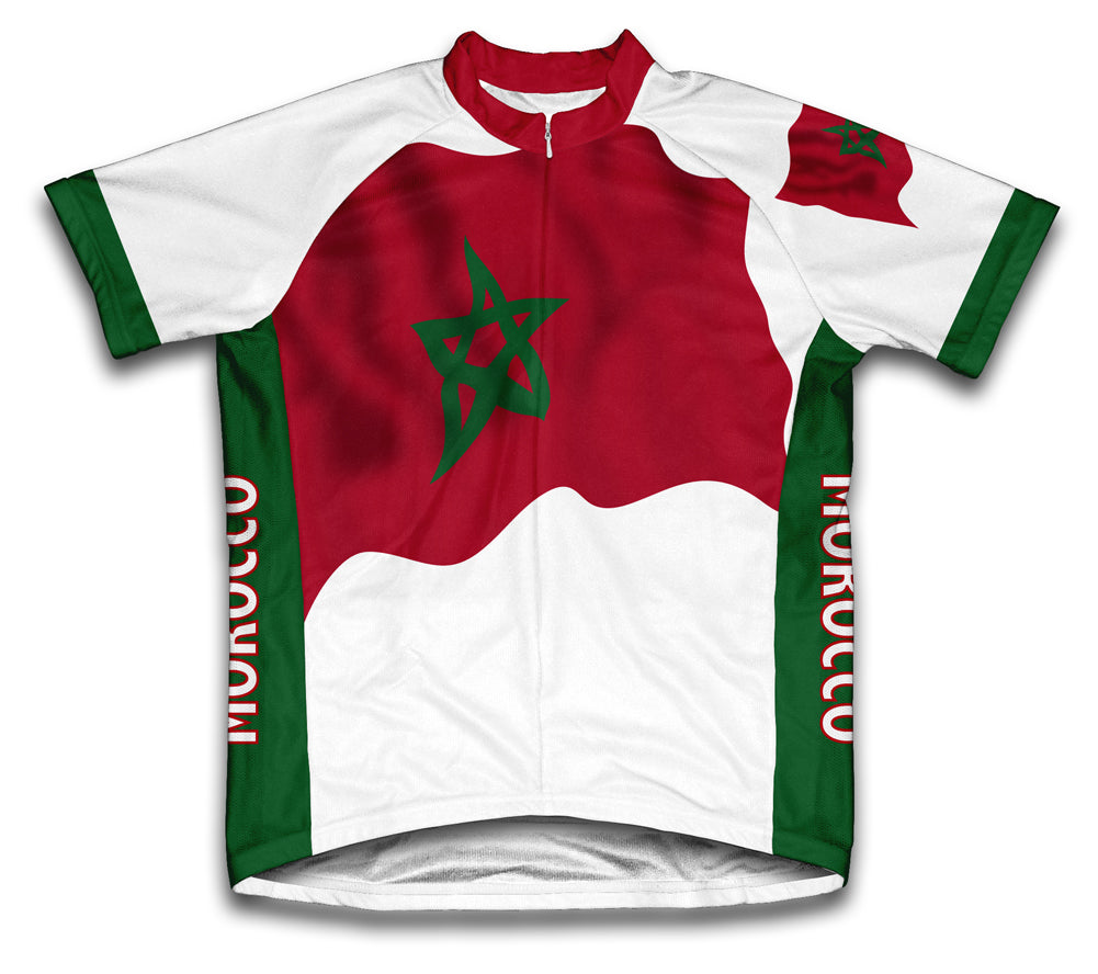 Morocco Flag Cycling Jersey for Men and Women