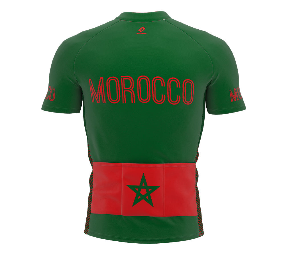 Morocco  Full Zipper Bike Short Sleeve Cycling Jersey