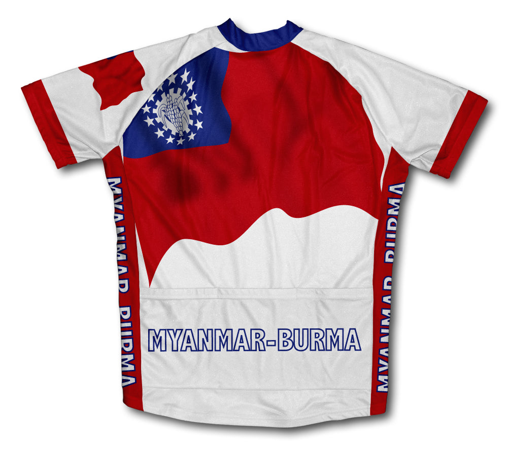 Myanmar-Burma Flag Cycling Jersey for Men and Women