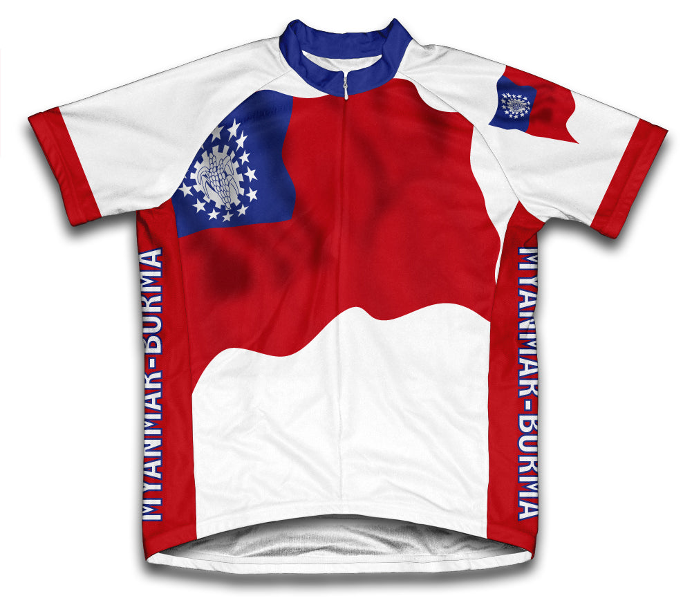 Myanmar-Burma Flag Cycling Jersey for Men and Women