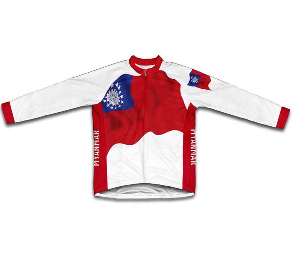 Myanmar-Burma Flag Cycling Jersey for Men and Women