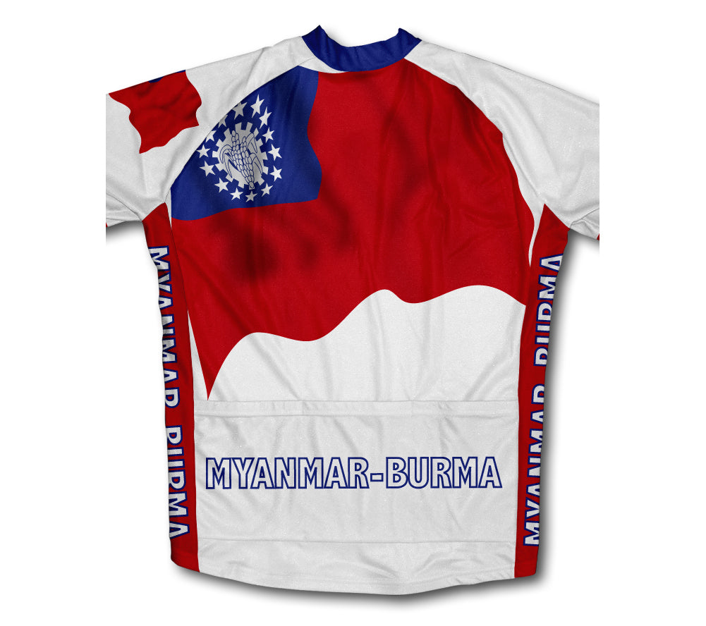 Myanmar-Burma Flag Cycling Jersey for Men and Women