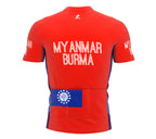 Myanmar-Burma  Full Zipper Bike Short Sleeve Cycling Jersey