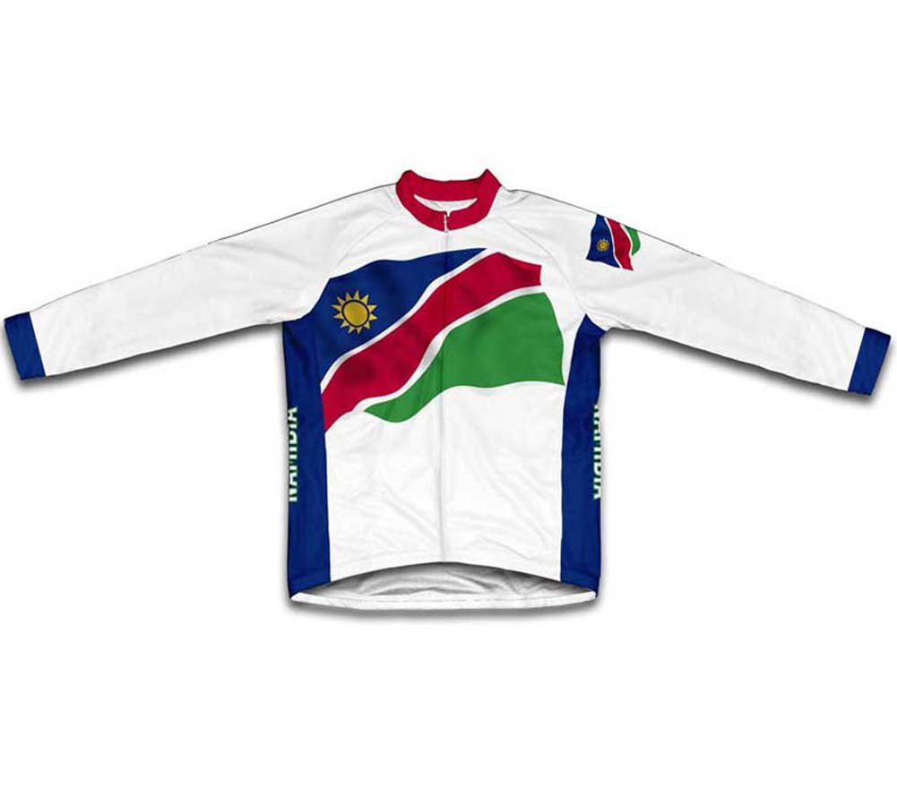 Namibia Flag Winter Thermal Cycling Jersey