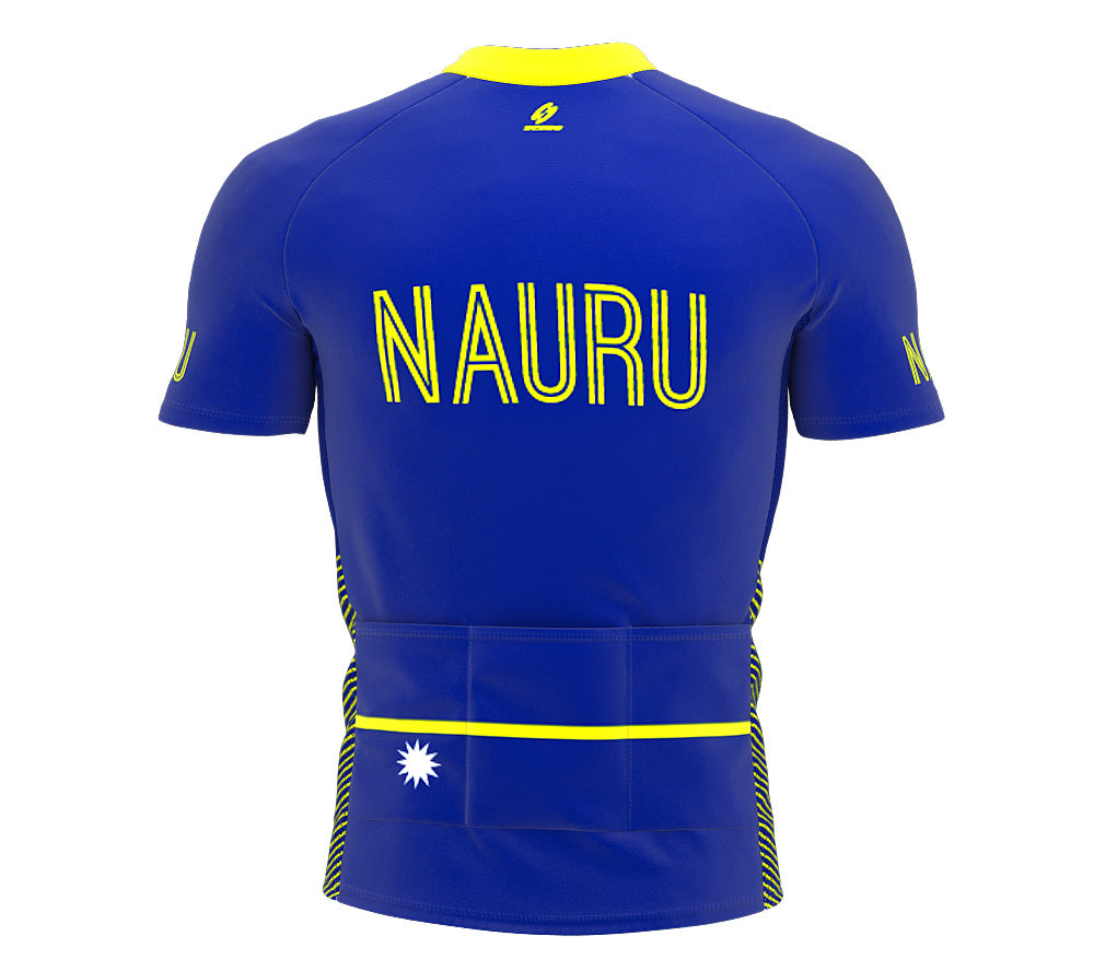 Nauru  Full Zipper Bike Short Sleeve Cycling Jersey