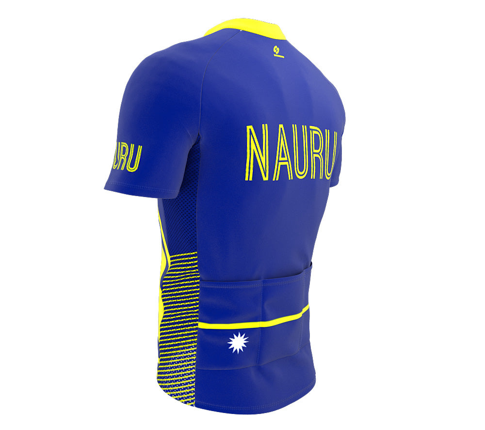 Nauru  Full Zipper Bike Short Sleeve Cycling Jersey