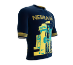 ScudoPro Pro-Elite Short Sleeve Cycling Jersey Nebraska USA State Icon landmark symbol identity  | Men and Women