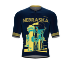 ScudoPro Pro-Elite Short Sleeve Cycling Jersey Nebraska USA State Icon landmark symbol identity  | Men and Women