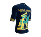 ScudoPro Pro-Elite Short Sleeve Cycling Jersey Nebraska USA State Icon landmark symbol identity  | Men and Women