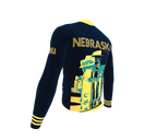 ScudoPro Pro Thermal Long Sleeve Cycling Jersey Nebraska USA state Icon landmark identity  | Men and Women